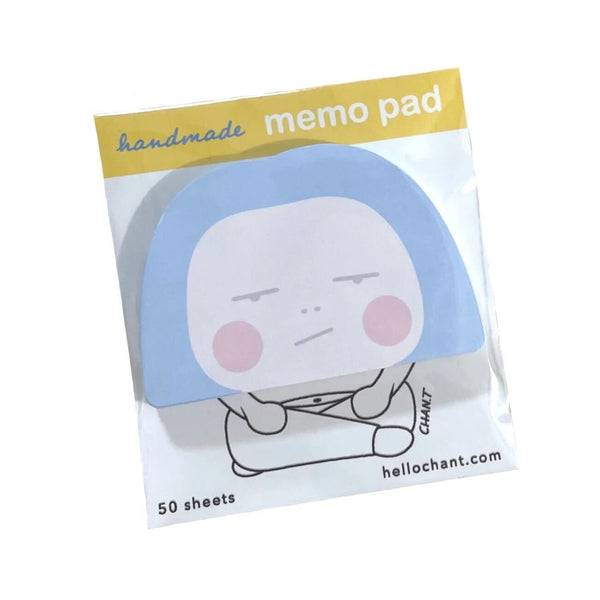 memo pad of person's face