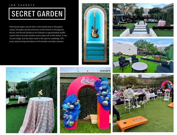 inn cahoot secret garden event space promo sheet